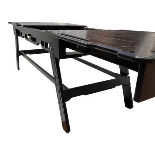 BlackishGear(ブラキッシュギア)  アウトドアテーブル BGT-01 幅100-175cm×奥行き49cm×高さ43cm ブラック ブラックグライドテーブル