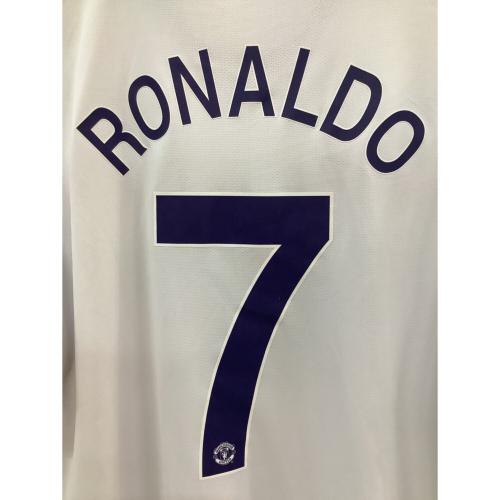 マンチェスターユナイテッド サッカーユニフォーム メンズ SIZE L ホワイト 【7】クリスティアーノ・ロナウド 2008-2010シーズン アウェイ 287613-105