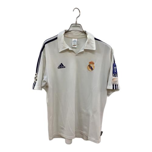レアル・マドリード サッカーユニフォーム メンズ SIZE O ホワイト CLパッチ付・02-03シーズン・ホーム 134748