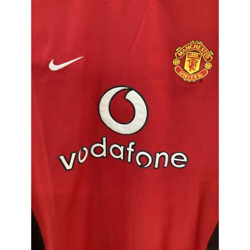 マンチェスターユナイテッド サッカーユニフォーム メンズ SIZE M レッド 02-03シーズン・ホーム・長袖 184948