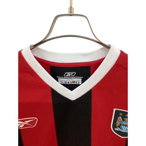 マンチェスターシティ (マンチェスター・シティ) サッカーユニフォーム メンズ SIZE L レッドxブラック 03-04シーズン・アウェイ