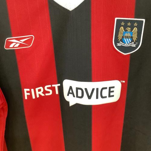 マンチェスターシティ (マンチェスター・シティ) サッカーユニフォーム メンズ SIZE L レッドxブラック 03-04シーズン・アウェイ