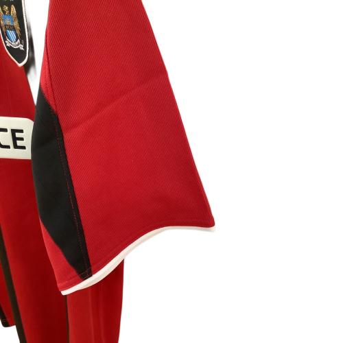 マンチェスターシティ (マンチェスター・シティ) サッカーユニフォーム メンズ SIZE L レッドxブラック 03-04シーズン・アウェイ