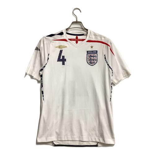 イングランド代表 (イングランドダイヒョウ) 2008シーズン ホーム サッカーユニフォーム 【4】スティーヴン・ジェラード メンズ SIZE M ホワイト