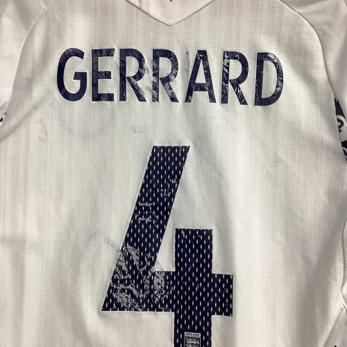 イングランド代表 (イングランドダイヒョウ) 2008シーズン ホーム サッカーユニフォーム 【4】スティーヴン・ジェラード メンズ SIZE M ホワイト