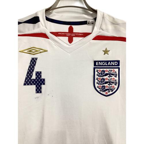 イングランド代表 (イングランドダイヒョウ) 2008シーズン ホーム サッカーユニフォーム 【4】スティーヴン・ジェラード メンズ SIZE M ホワイト