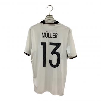 ドイツ代表 (ドイツダイヒョウ) サッカーユニフォーム メンズ SIZE O ホワイト 【13】トーマス・ミュラー 2016シーズン ホーム AI5014