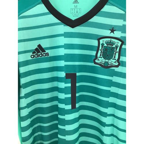 スペイン代表 (スペインダイヒョウ) サッカーユニフォーム メンズ SIZE O グリーン 【1】デ・ヘア 2018シーズン GK BR2703