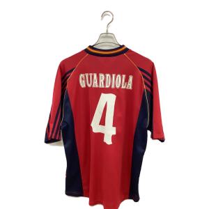 スペイン代表 (スペインダイヒョウ) サッカーユニフォーム メンズ SIZE L ネイビー 【4】ジョゼップ・グアルディオラ @ 1998-1999シーズン ホーム