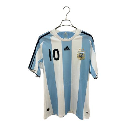 アルゼンチン代表 (アルゼンチンダイヒョウ) サッカーユニフォーム メンズ SIZE O スカイブルー×ホワイト 【10】リオネル・メッシ 2008-2009シーズン ホーム 623821