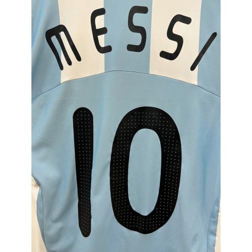 アルゼンチン代表 (アルゼンチンダイヒョウ) サッカーユニフォーム メンズ SIZE O スカイブルー×ホワイト 【10】リオネル・メッシ 2008-2009シーズン ホーム 623821
