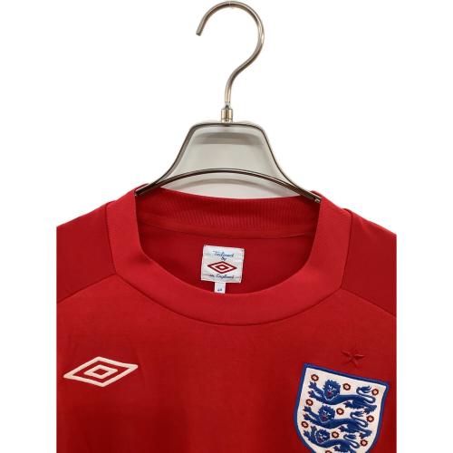 イングランド代表 (イングランドダイヒョウ) サッカーユニフォーム メンズ SIZE M レッド 10-11シーズン・アウェイ・長袖 UDS6010AL