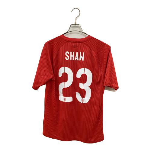 イングランド代表 (イングランドダイヒョウ) サッカーユニフォーム メンズ SIZE M レッド 【23】ルーク・ショー・2014シーズン・アウェイ 588102-600