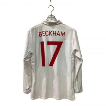 イングランド代表 (イングランドダイヒョウ) サッカーユニフォーム メンズ SIZE L ホワイト 【17】デイビット・ベッカム・09-11シーズン・ホーム・長袖 UDS6910HL