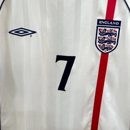 デイヴィッドベッカム　イングランド　ユニフォーム　2002 イングランド代表 (イングランドダイヒョウ) サッカーユニフォーム