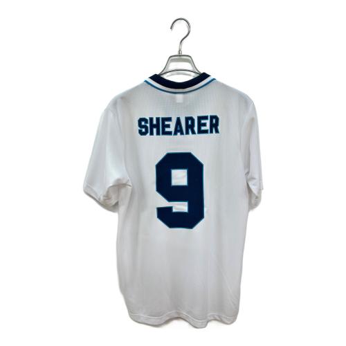 イングランド代表 (イングランドダイヒョウ) サッカーユニフォーム メンズ SIZE L ホワイト 【9】アラン・シアラー・1996 復刻ユニフォーム ホーム UDS7871