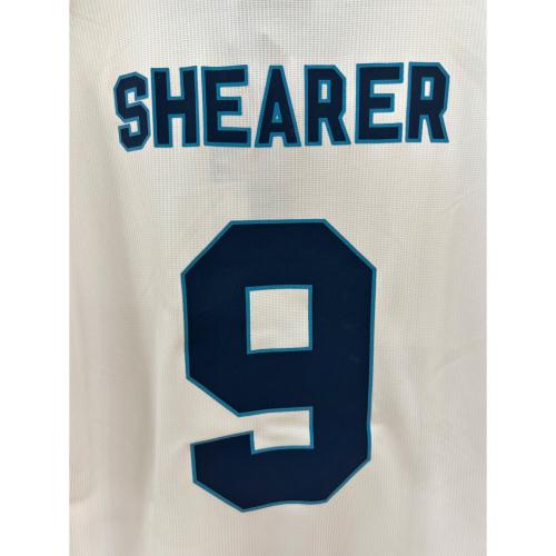 イングランド代表 (イングランドダイヒョウ) サッカーユニフォーム メンズ SIZE L ホワイト 【9】アラン・シアラー・1996 復刻ユニフォーム ホーム UDS7871