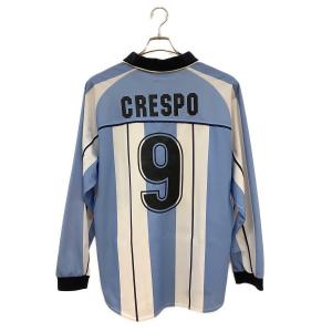アルゼンチン代表 (アルゼンチンダイヒョウ) サッカーユニフォーム メンズ SIZE M ブルーxホワイト 【9】エルナン・クレスポ・2000シーズン・ホーム・長袖