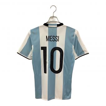 アルゼンチン代表 (アルゼンチンダイヒョウ) サッカーユニフォーム メンズ SIZE M ホワイト×スカイブルー 【10】リオネル・メッシ 2016シーズン ホーム AH5144