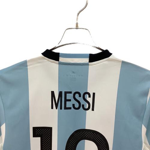 アルゼンチン代表 (アルゼンチンダイヒョウ) サッカーユニフォーム メンズ SIZE M ホワイト×スカイブルー 【10】リオネル・メッシ 2016シーズン ホーム AH5144