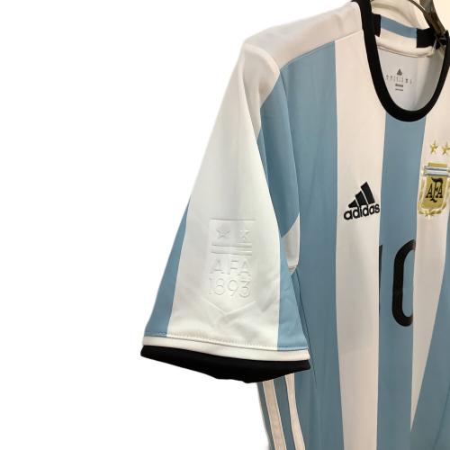 アルゼンチン代表 (アルゼンチンダイヒョウ) サッカーユニフォーム メンズ SIZE M ホワイト×スカイブルー 【10】リオネル・メッシ 2016シーズン ホーム AH5144