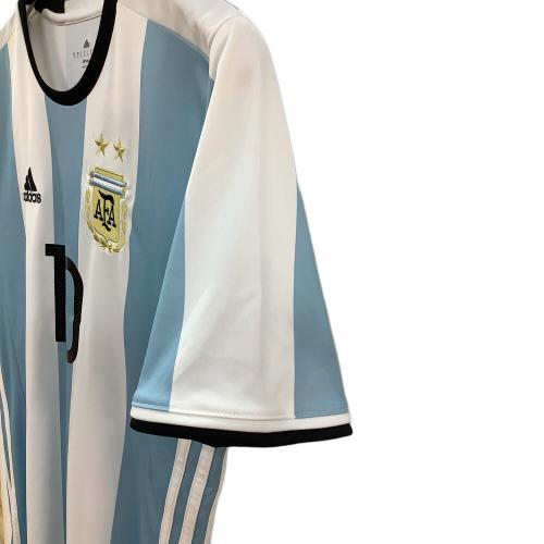 アルゼンチン代表 (アルゼンチンダイヒョウ) サッカーユニフォーム メンズ SIZE M ホワイト×スカイブルー 【10】リオネル・メッシ 2016シーズン ホーム AH5144