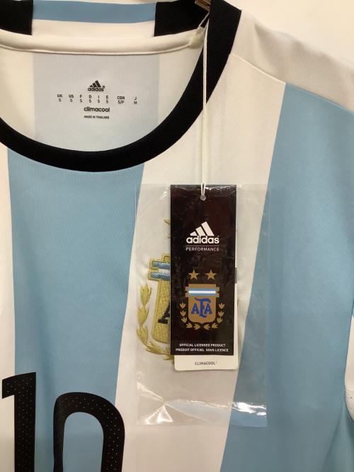 アルゼンチン代表 (アルゼンチンダイヒョウ) サッカーユニフォーム メンズ SIZE M ホワイト×スカイブルー 【10】リオネル・メッシ 2016シーズン ホーム AH5144