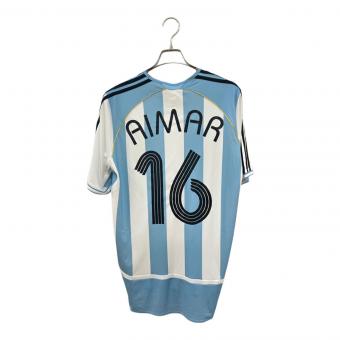アルゼンチン代表 (アルゼンチンダイヒョウ) サッカーユニフォーム メンズ SIZE O ホワイトxスカイブルー 【16】アイマール・06-07シーズン・ホーム 739802