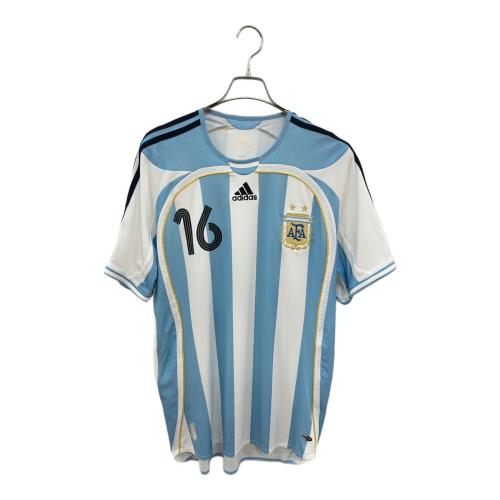 アルゼンチン代表 (アルゼンチンダイヒョウ) サッカーユニフォーム メンズ SIZE O ホワイトxスカイブルー 【16】アイマール・06-07シーズン・ホーム 739802