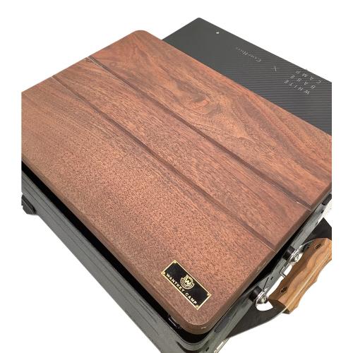 Snow peak 収納ケース カスタム内容:シェルコンチッピング塗装・WHITEBASECAMP×CAMPHILLS サイドテーブル・WANTKEY CAMP/BOX TOP SC25 FW/グリップ カスタムシェルコン25