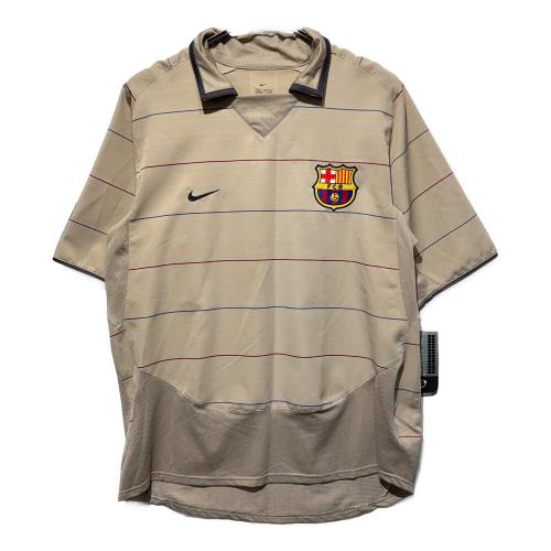 FCバルセロナ (エフシーバルセロナ) サッカーユニフォーム メンズ SIZE L カーキ 【10】ロナウジーニョ 2003-2004シーズン アウェイ