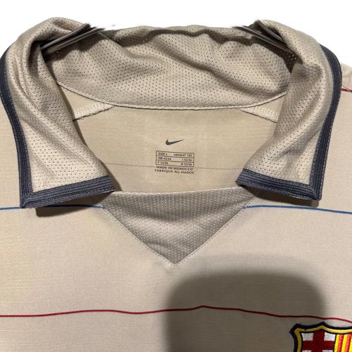 FCバルセロナ (エフシーバルセロナ) サッカーユニフォーム メンズ SIZE L カーキ 【10】ロナウジーニョ 2003-2004シーズン アウェイ