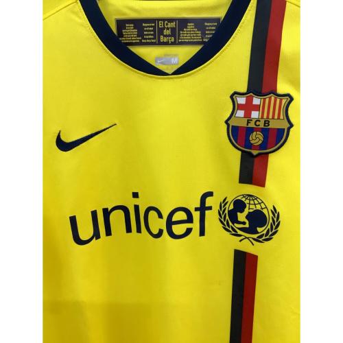 FCバルセロナ (エフシーバルセロナ) サッカーユニフォーム メンズ SIZE M イエロー 2008-2009シーズン アウェイ 286787-760