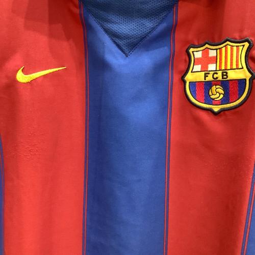 FCバルセロナ (エフシーバルセロナ) サッカーユニフォーム メンズ SIZE L レッド×ネイビー 2003-2004シーズン ホーム F30105