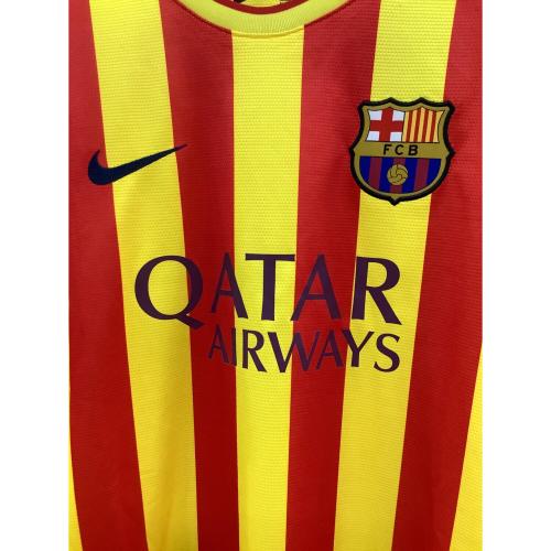 FCバルセロナ (エフシーバルセロナ) サッカーユニフォーム メンズ SIZE M レッド×イエロー 2013-2014シーズン アウェイ 532823-703