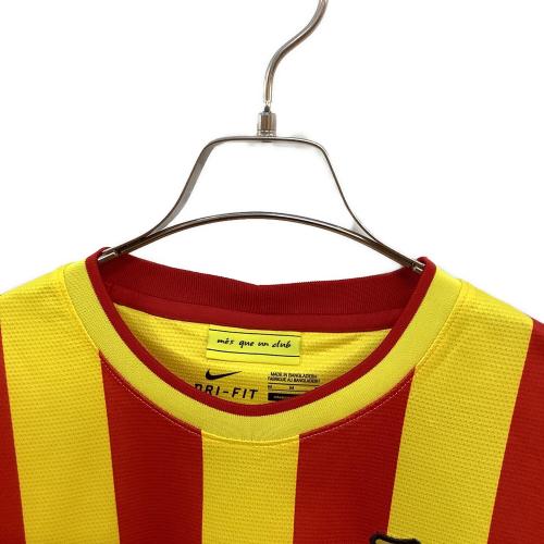 FCバルセロナ (エフシーバルセロナ) サッカーユニフォーム メンズ SIZE M レッド×イエロー 2013-2014シーズン アウェイ 532823-703