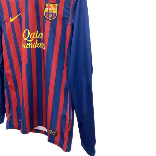FCバルセロナ (エフシーバルセロナ) サッカーユニフォーム メンズ SIZE M レッド×ネイビー 2011-2012シーズン ホーム 長袖 419878-486