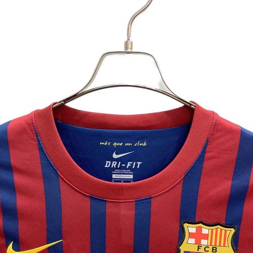 FCバルセロナ (エフシーバルセロナ) サッカーユニフォーム メンズ SIZE M レッド×ネイビー 2011-2012シーズン ホーム 長袖 419878-486