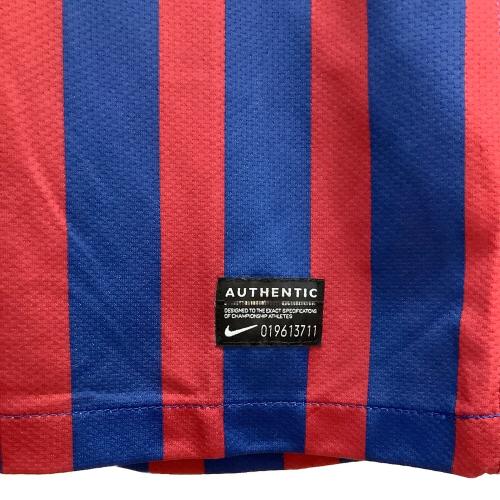 FCバルセロナ (エフシーバルセロナ) サッカーユニフォーム メンズ SIZE M レッド×ネイビー 2011-2012シーズン ホーム 長袖 419878-486