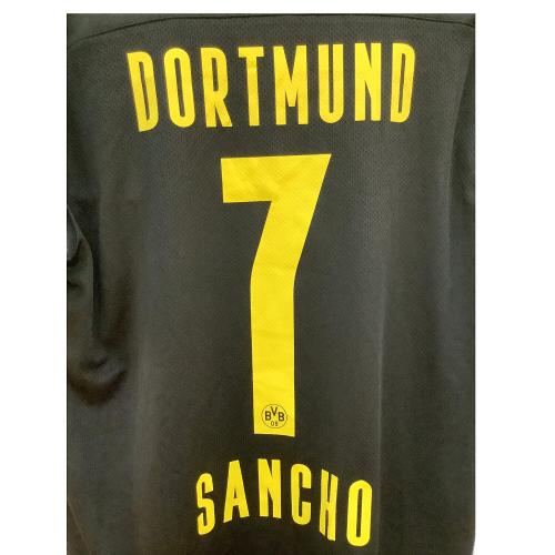 ドルトムント サッカーユニフォーム メンズ SIZE M ブラック 【7】ジェイドン・サンチョ 2020-2021シーズン アウェイ 757161-02