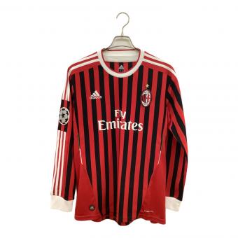 ACミラン (エーシーミラン) サッカーユニフォーム メンズ SIZE O レッド×ブラック 2011-2012シーズン ホーム 長袖 V13416