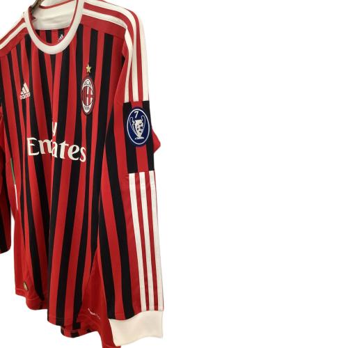 ACミラン (エーシーミラン) サッカーユニフォーム メンズ SIZE O レッド×ブラック 2011-2012シーズン ホーム 長袖 V13416