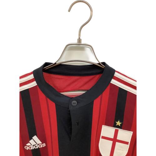 ACミラン (エーシーミラン) サッカーユニフォーム メンズ SIZE O レッド×ブラック 2014-2015シーズン ホーム D87224