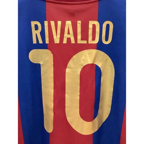 FCバルセロナ (エフシーバルセロナ) サッカーユニフォーム メンズ SIZE M レッド×ネイビー 【10】リバウド 2000-2001シーズン ホーム