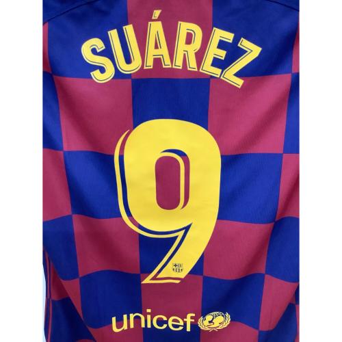 FCバルセロナ (エフシーバルセロナ) サッカーユニフォーム メンズ SIZE M ネイビー×レッド 【9】ルイス・スアレス 2019-2020シーズン ホーム AJ5532-458