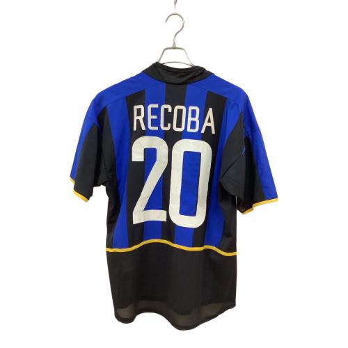 インテル (インテル・ミラノ) サッカーユニフォーム メンズ SIZE M ブルー×ブラック 【20】アルバロ・レコバ 2002-2003シーズン ホーム 184672