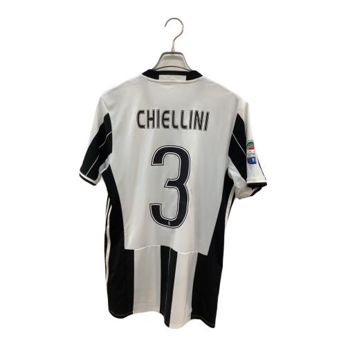 ユベントス サッカーユニフォーム メンズ SIZE O ホワイト×ブラック 【3】ジョルジョ・キエッリーニ 2016-2017シーズン ホーム AI6241