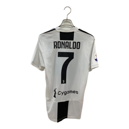 ユベントス サッカーユニフォーム メンズ SIZE L ブラック×ホワイト 【7】クリスティアーノ・ロナウド 2018-2019シーズン ホーム CF3489