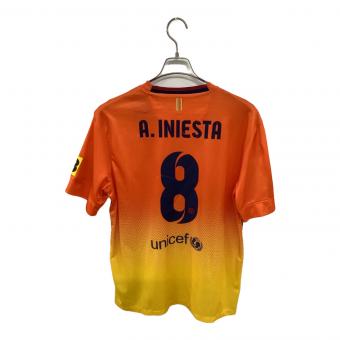 FCバルセロナ (エフシーバルセロナ) サッカーユニフォーム メンズ SIZE L イエロー×オレンジ 【8】アンドレ・イニエスタ 2012-2013シーズン アウェイ 478326-815