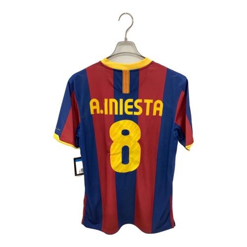 FCバルセロナ (エフシーバルセロナ) サッカーユニフォーム メンズ SIZE M レッド×ネイビー 【8】アンドレ・イニエスタ 2010-2011シーズン ホーム 382354-486